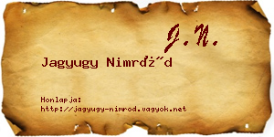 Jagyugy Nimród névjegykártya
